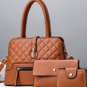 Set de Cartera de 3 piezas de apariencia Acolchada con Asa Removible